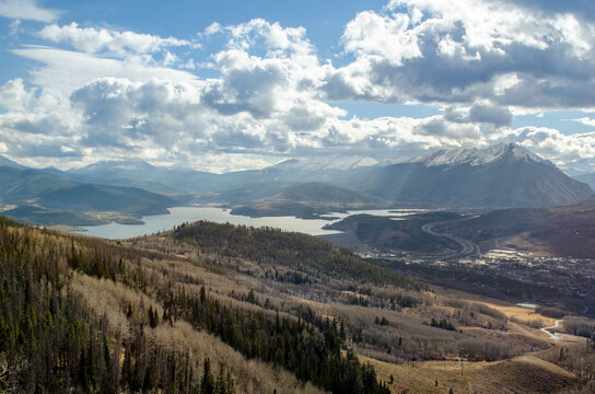 View of Lake Dillon from Ptarmagin Trail, Colorado, USA.