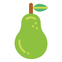 pear flat icon style