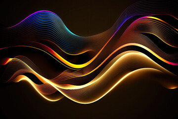 Neon light waves, generative ai