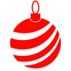 Obraz premium red christmas ball