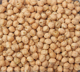Chickpeas close-up background texture. Kabuli Chana background