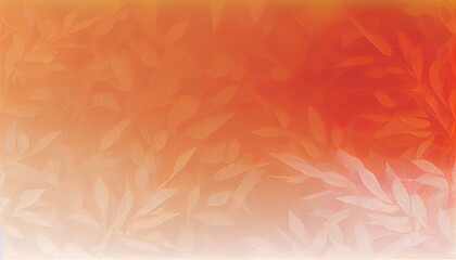 Fototapeta na wymiar A red and orange gradient background with a subtle foliage pattern in white. Generative AI