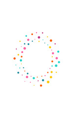 Color Dot Independence Vector White Background.