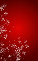 Gray Snowflake Vector Red Background. Light