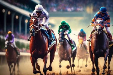 Fotobehang horse racing at the Kentucky derby © Chandler