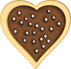 3d heart shaped cookie