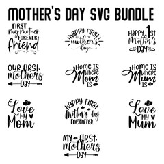Fototapeta premium Mother's Day SVG Bundle