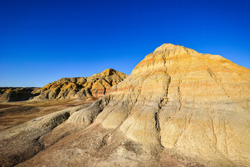 The Wucai City Scenic Area near Urumqi, Xinjiang, has a magnificent and dazzling Danxia landform