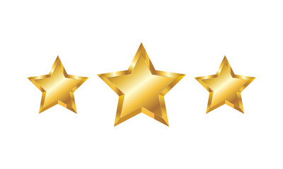 3d golden star isolated on transparent background 