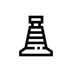 Traffic cone line icon