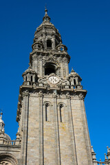 Obraz premium Santiago de Compostela Cathedral clock tower