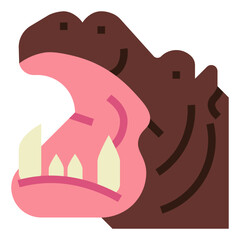 hippopotamus flat icon style