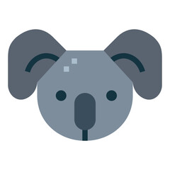koala flat icon style
