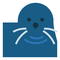 seal flat icon style