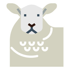 sheep flat icon style