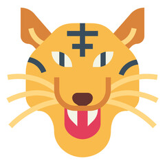 tiger flat icon style