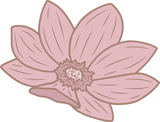 Spring pastel flower, png file