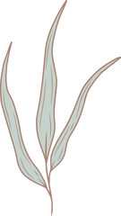 Spring flower leaf, png file