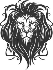 	
Vector illustration of a lion silhouette on a white background.