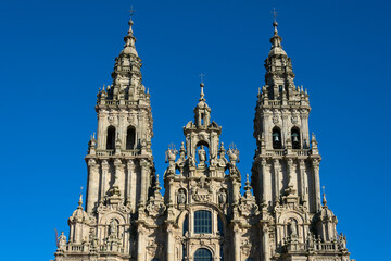 Fototapeta na wymiar Santiago de Compostela Cathedral towers