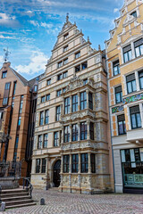 Fototapeta na wymiar The famous Leibniz house in the capital of lower saxony Hanover