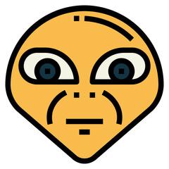 alien filled outline icon style