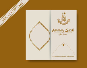 Ramadan Buffet Iftar Social Media Post Banner. Ramadan Theme Food Delivery Square Banner with Lantern. Good used for Food Social Media Post. Ramadan Kareem's special food menu social media post banner