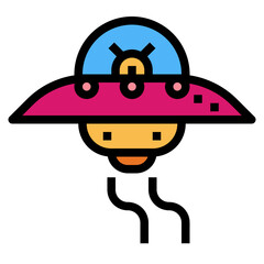 ufo filled outline icon style