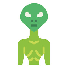 alien flat icon style