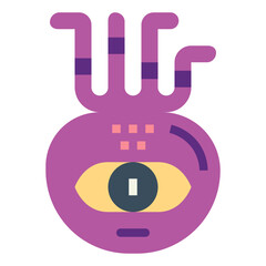 alien flat icon style