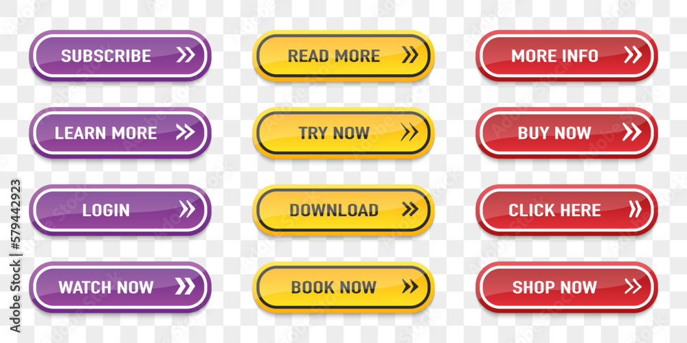Aufkleber web button collection