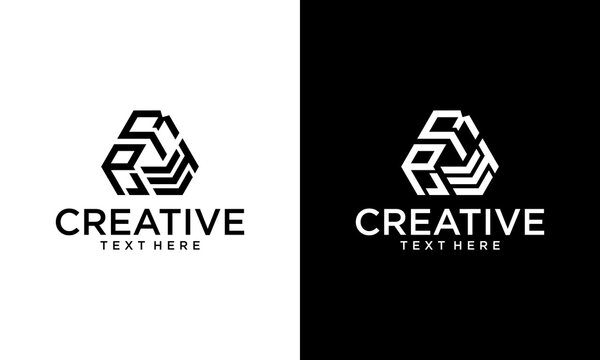  letter symbol PRT OR RPT triangle modern logo