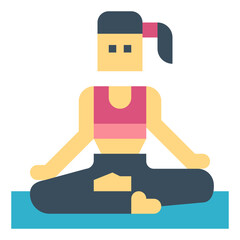 meditation flat icon style
