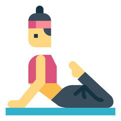 yoga flat icon style