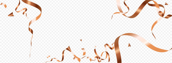 Yellow Confetti Celebration Vector Panoramic