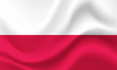 Fototapeta na wymiar Vector Poland flag. Polish flag. Poland flag illustration. Symbol of Poland.
