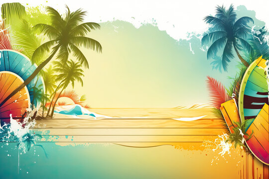 Beach Holidays Sales Background