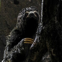 Closeup shot of a sloth