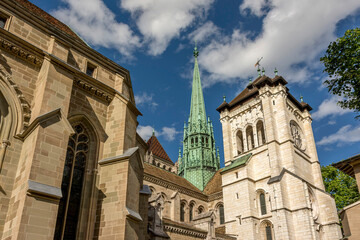 Fototapeta na wymiar Cathédrale Saint Pierre. Genève. Suisse