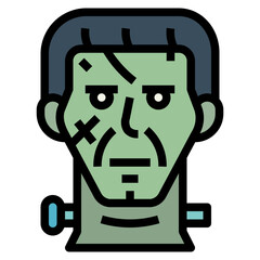 frankenstein filled outline icon style