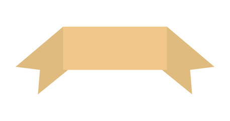 Blank yellow banner on white background