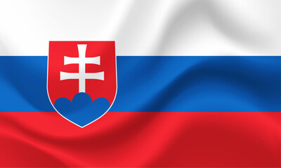 Slovakia flag. Slovakia vector flag. Official colors and proportion correctly. Slovakia background. Slovakia banner. 