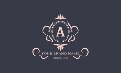 A real brand is a beautiful letter A logo. Suitable for a wide range of luxury businesses, such as restaurants, cafes, hotels, industrial, fashion, jewelry.