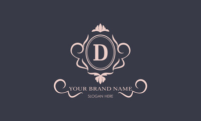 A real brand is a beautiful letter D logo. Suitable for a wide range of luxury businesses, such as restaurants, cafes, hotels, industrial, fashion, jewelry.