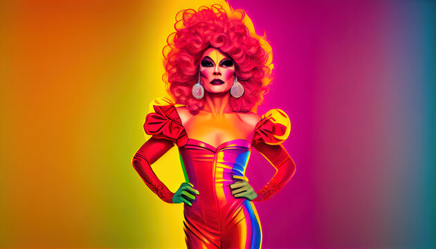 Portrait of drag queen, fictional character, ai generative
