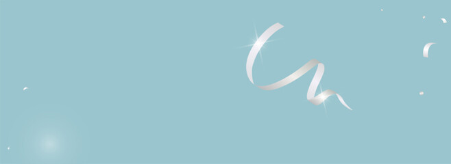 Silver Star Swirl Vector Panoramic Blue