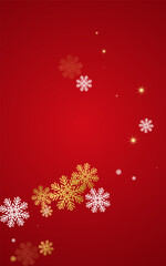 Silver Snow Vector Red Background. Fantasy