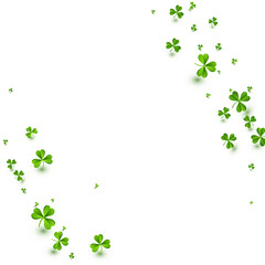 Fototapeta premium Olive color Clover Wind Vector White Background.
