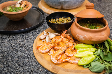 seafood mojica in clay pot