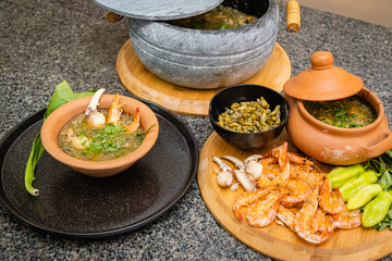 seafood mojica in clay pot